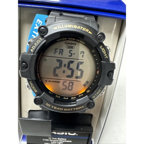 Casio AE1500WHX1KC Chronograph Black Resin Band 5 Alarms Illuminator 10yr Bat